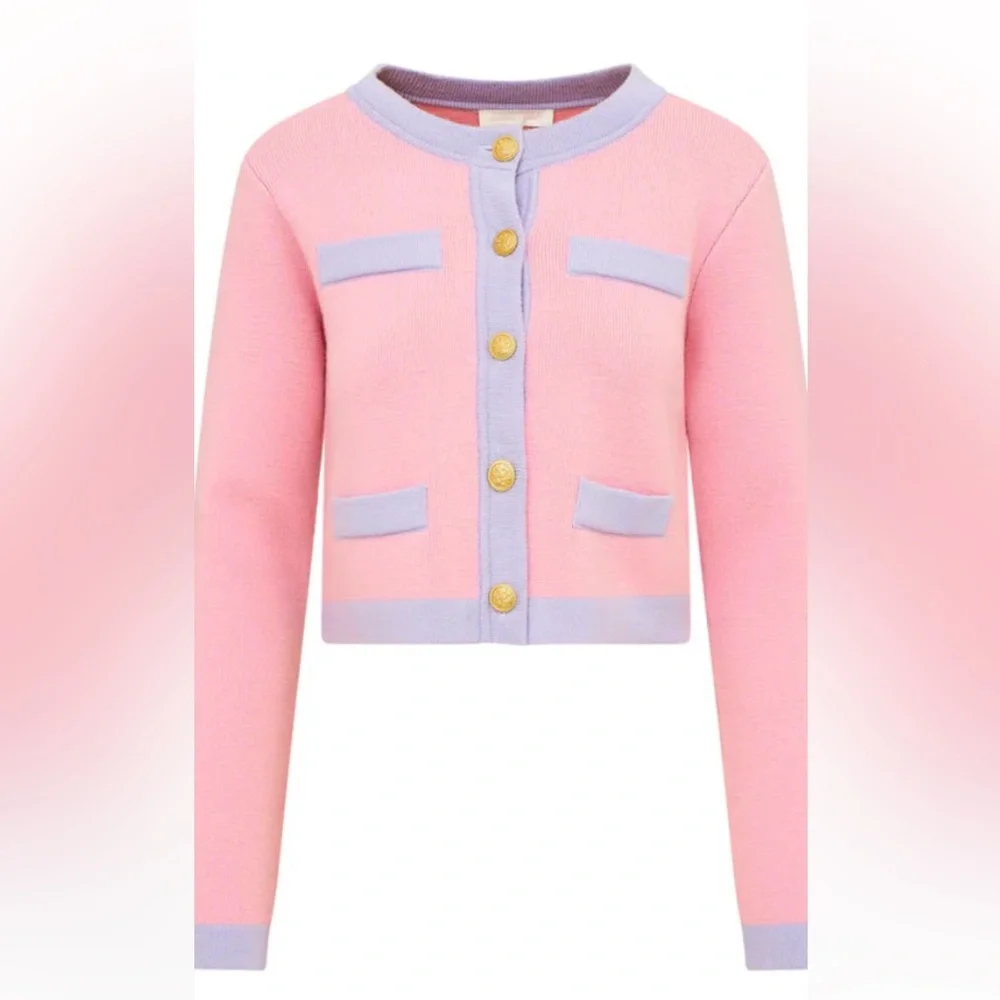 LoveShackFancy Pink and Lavender Cardigan - Picture 3 of 7